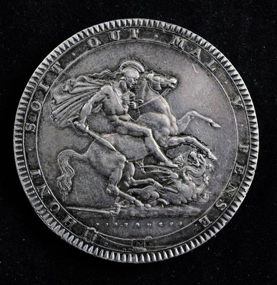 A George III silver crown, 1818,